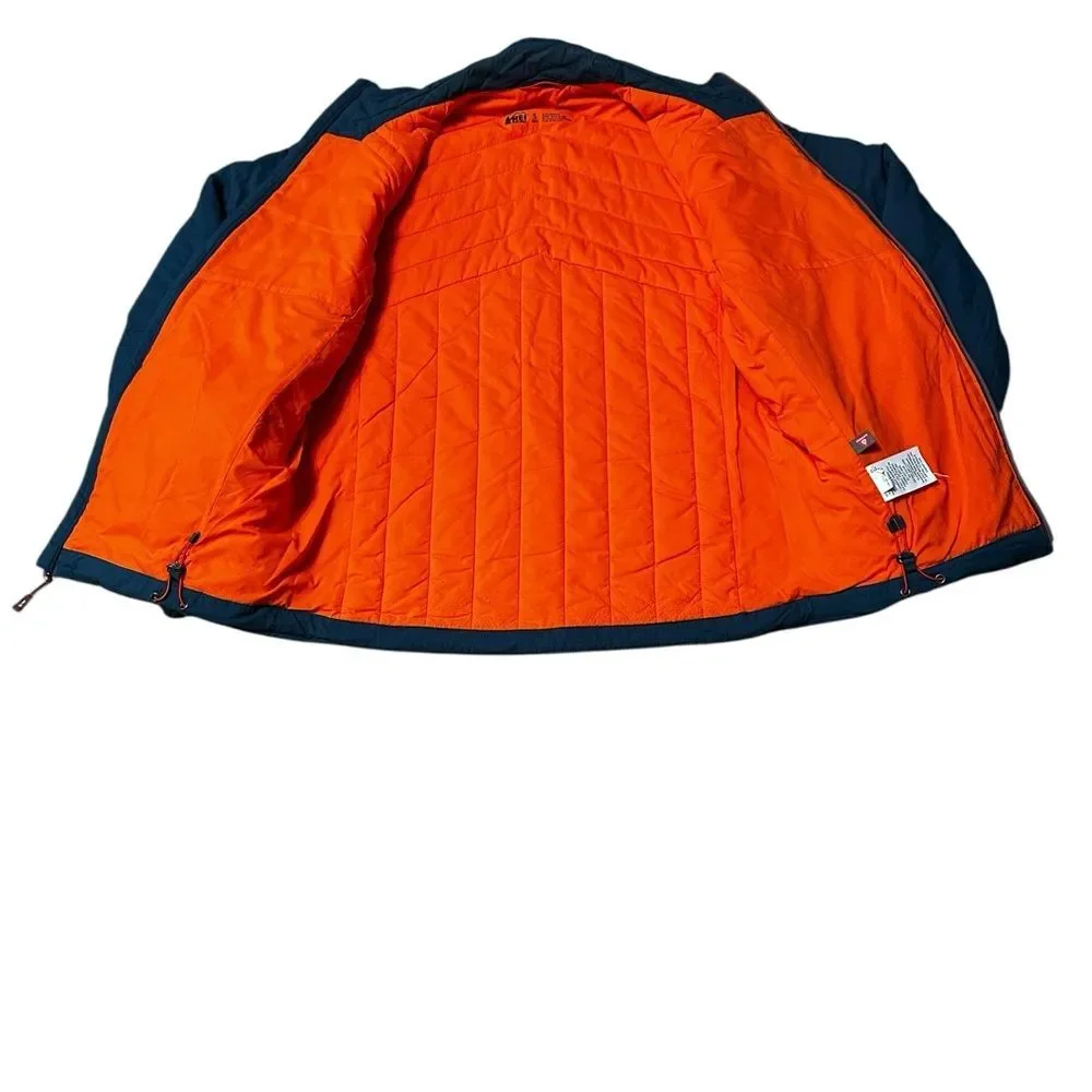 REI Co-op PrimaLoft Insulated Jacket Men’s Small Blue Orange Full Zip